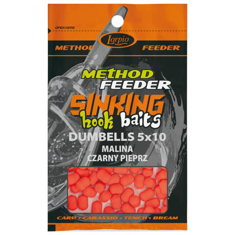 Sinking Hook Baits Dumbells 5 Malina Czarny Pieprz