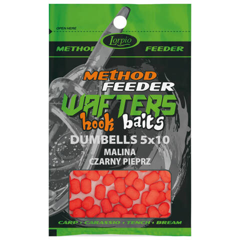 Wafters Hook Baits Dumbells 5 Malina Czarny Pieprz